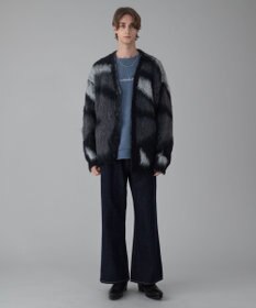 WEGO 【ユニセックス着用ITEM/MLサイズ展開】モヘアタッチパターンカーディガン