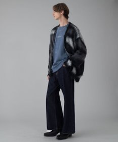 WEGO 【ユニセックス着用ITEM/MLサイズ展開】モヘアタッチパターンカーディガン