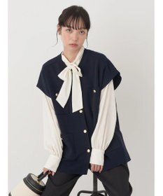 earth music&ecology 金ボタンニットベスト