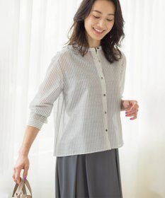 J.PRESS LADIES L シアーピンストライプ カットソー