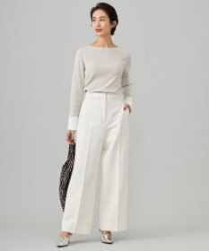 ICB L 【洗える】 クロスコンビ デザインニットプルオーバー