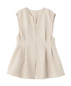 AMERICAN HOLIC 【イージーケア】リネンライクペプラムベスト