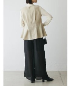 Green Parks AnriettMusee ラメ切替スリーブリブシアーニット