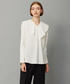 ICB L 【洗える】ハイゲージポンチ ラッフルカラープルオーバー