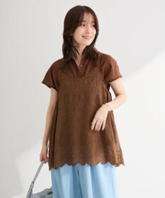 Green Parks ＳＥＴ２点刺しゅうキャミ＋シャツ