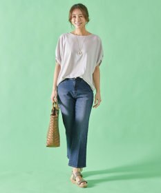 ANY 【接触冷感/UVケア/シワになりにくい】ドルマンスリーブ Tブラウス