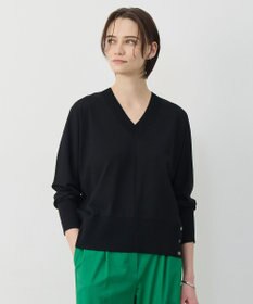 ICB クリアレーヨンストレッチ Vネックニット