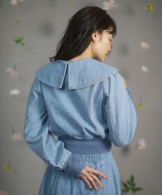 Green Parks ｄａｚｚｌｉｎ　襟付きデニムショートｚｉｐブルゾ