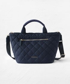 TOCCA TRACE PAVE FASTENER TOTE ナイロンキルトバッグ