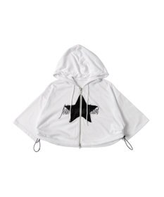 WEGO スターロゴ半袖ジップパーカー