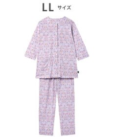 WACOAL パジャマ 綿100%(本体) 天竺素材 ミントン 7分袖 長袖 長ズボン レディース NDT266 /ワコール