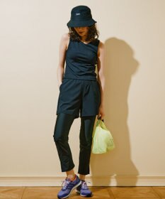 San-ai Resort（三愛水着楽園） 【WEB限定】ポケット付きハーフジップラッシュパーカー＋リブタンキニ水着+レギンス5点セット【Beach Queen（ビーチクイーン）】