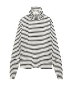 earth music&ecology シャーリングスリーブリブタートルプルオーバー