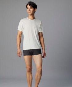 WACOAL MEN インナー　3分袖　綿100％　吸汗速乾　抗菌防臭　クルーネック　アウターとしても着用可能　/ブロス　GL5300