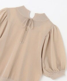 GRACE CONTINENTAL ラメシアーパフニットトップ