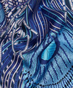 LIBERTY. ヘラ 90x90 シルクスカーフ