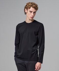 JOSEPH HOMME 新色追加【高機能素材】ハイゲージベアスムース　クルーネック長袖Ｔシャツ ブラック系