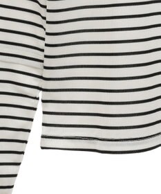 earth music&ecology シャーリングスリーブリブタートルプルオーバー