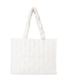 Maison de FLEUR ギャザーハンドルリボンキルティングトート