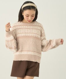 earth music&ecology フェザーヤーンノルディックプルオーバー