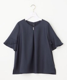 ANY SIS S 【接触冷感・UVカット・速乾】スムージーポリエステル フレアスリーブ ブラウス