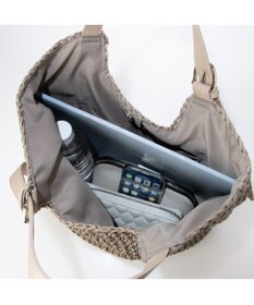 UNBILLION カシュカシュ cachecache / ベルトハンドルクロッシェトート カゴバッグ