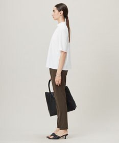 ICB L 【洗える】ストレッチジョーゼット ハイネックブラウス