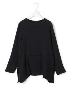 ICB 【洗える】ライトダブルクロス ペプラムブラウス