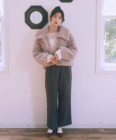 earth music&ecology プードルファーショートブルゾン