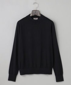 GOTAIRIKU 25年新作【洗える/チクチクしにくい/ピリングしにくい】イタリア糸 ハイゲージ カバーネックニット_WOOL100％