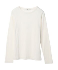 earth music&ecology チェーンリブクルーネックプルオーバー