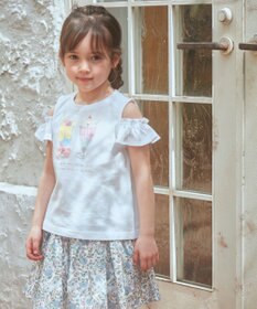 ANY KIDS オンオフショルダーパフェTシャツ