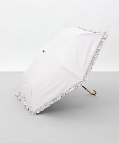 AURORA 【dazzlin（ダズリン）】無地フリル晴雨兼用傘（折りたたみ）