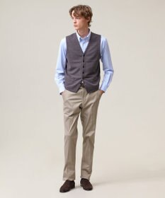 J.PRESS MEN 重ねて映える洗練レイヤード【ストレッチ / イージーケア】【FLEX YARN】ハイゲージ ニットベスト