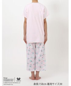 WACOAL ワコール_リラックス＆スリープ パジャマ 3分袖 半袖 8分丈 綿100%(本体) PEANUTS スヌーピー レディース FDT158 /ワコール