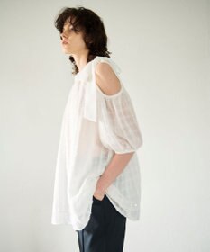 GRACE CONTINENTAL チュールフリルフレアトップ