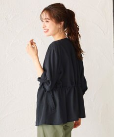 Tiaclasse L 【洗える】シルエットの変化を楽しめる麻調ドロストジャケット