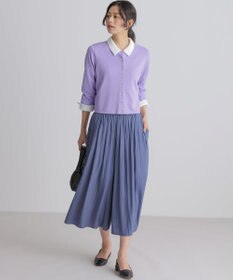 組曲 ギャザーライトデシン パンツ