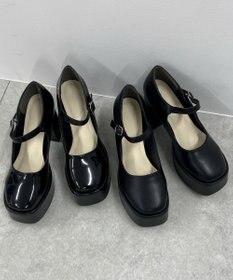 WEGO ボリュームヒールストラップシューズ