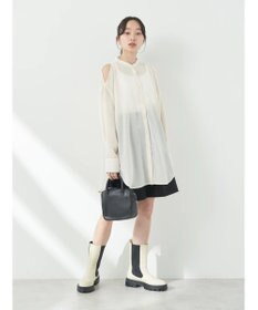 earth music&ecology ショルダースリットシャツ