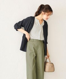 Tiaclasse L 【洗える】シルエットの変化を楽しめる麻調ドロストジャケット