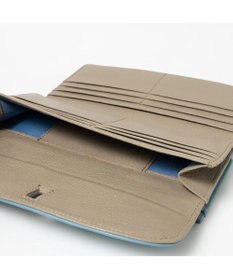 UNBILLION perche カラーコンビレザーかぶせ外がま口長財布