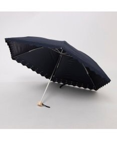 UNBILLION UV カット率99％以上  カシュネ cachenez / PUフラワーポーラー刺繍3段折りたたみ傘