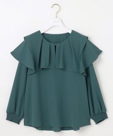 ANY SIS L 【洗える】スクエアラッフルカラー ブラウス