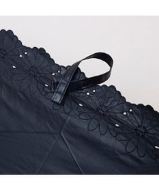 UNBILLION UV カット率99％以上  カシュネ cachenez / PUフラワーポーラー刺繍3段折りたたみ傘