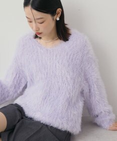 AMERICAN HOLIC Vネックシャギーニットプルオーバー