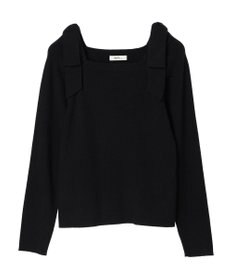 earth music&ecology 肩リボンニットプルオーバー