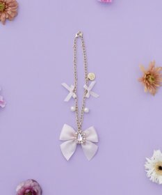 Maison de FLEUR ビジューリボンパールバッグチャーム