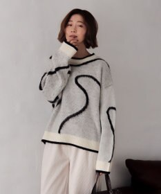 WEGO 【25年秋冬新作】ニュアンスライン配色プルオーバー