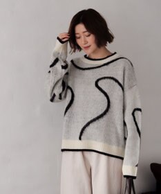 WEGO 【25年秋冬新作】ニュアンスライン配色プルオーバー